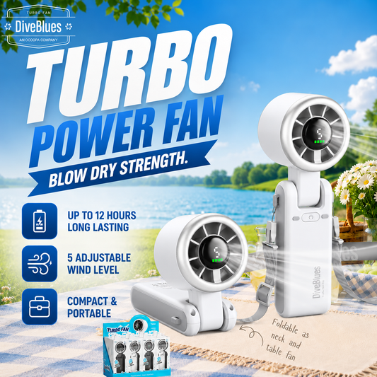 Turbo Handheld Fan – Blow Dryer Level Wind, Targeted Airflow