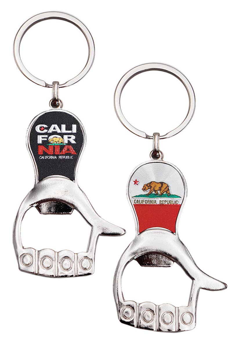 Thumbs Up California Republic Metal Bottle Opener Key Chain
