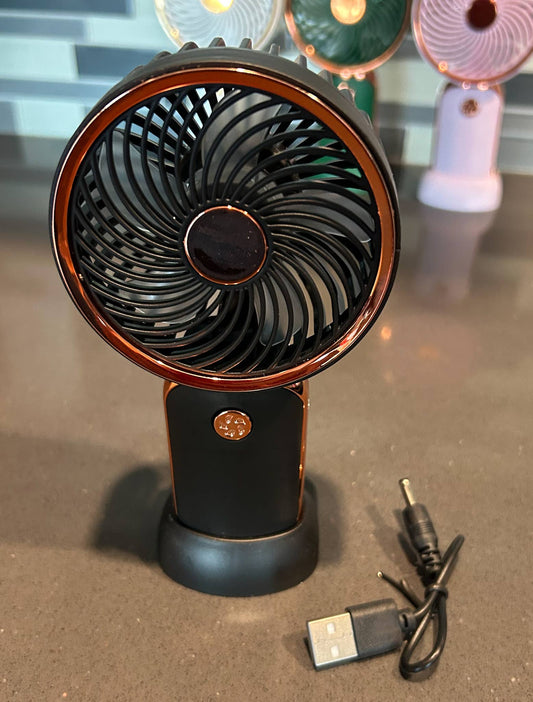Rechargeable Handheld Fan: Black