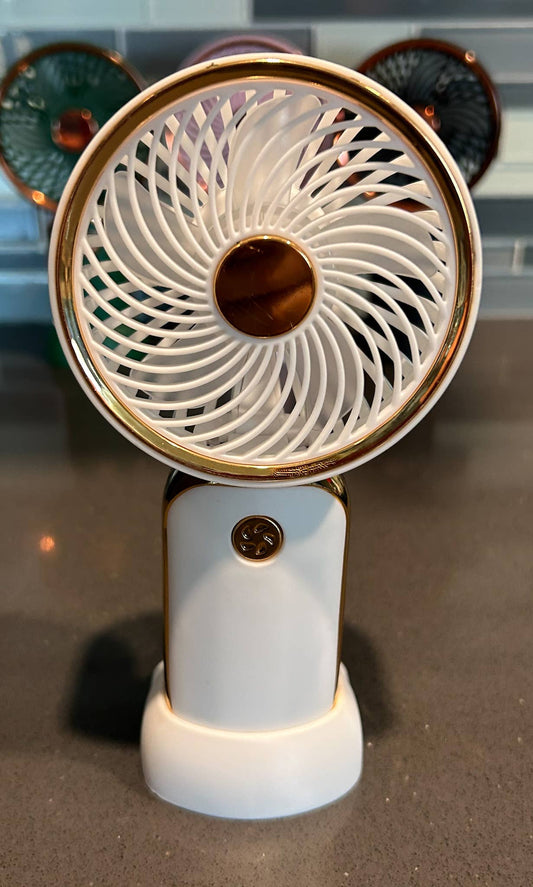 Rechargeable Handheld Fan: White