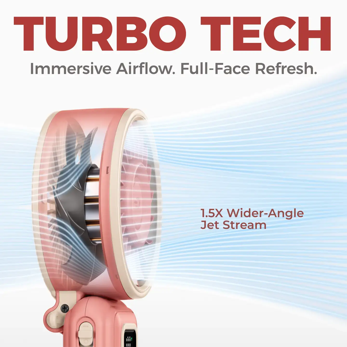 Turbo Wind Handheld Fan – Blow Dryer Power, Fanzy Color: Black White Baige