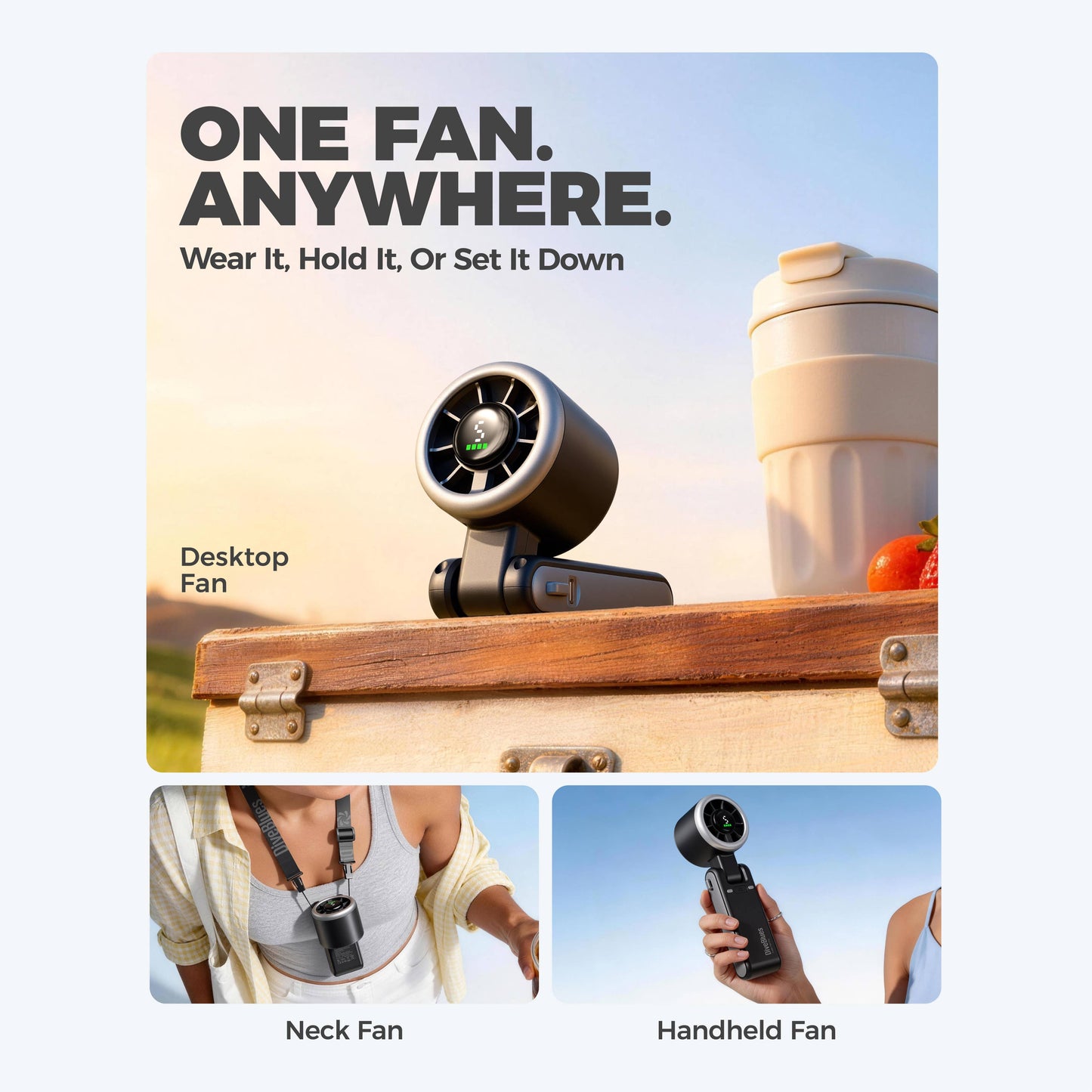 Turbo Handheld Fan – Blow Dryer Level Wind, Targeted Airflow
