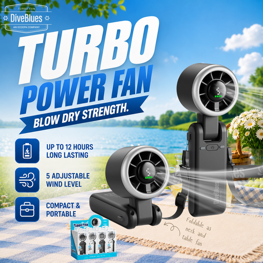 Turbo Handheld Fan – Blow Dryer Level Wind, Targeted Airflow