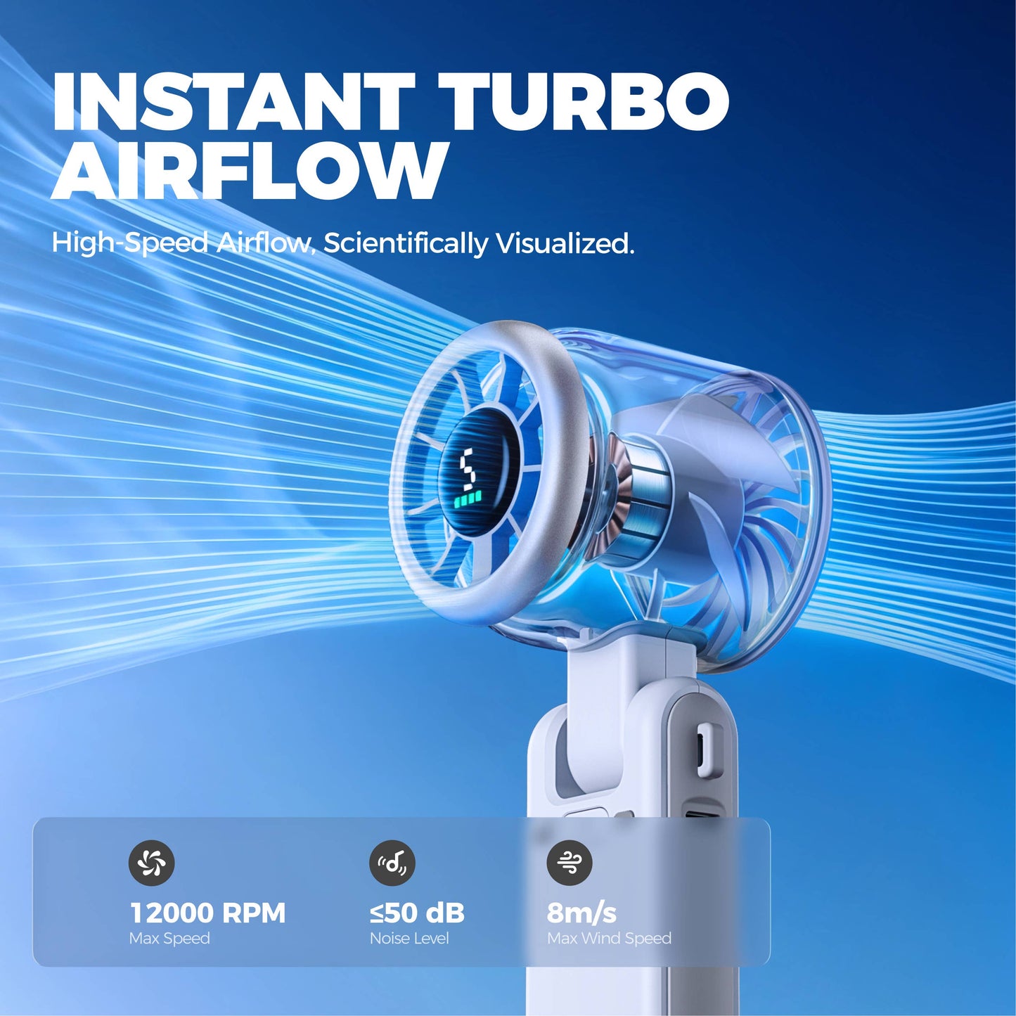 Turbo Handheld Fan – Blow Dryer Level Wind, Targeted Airflow